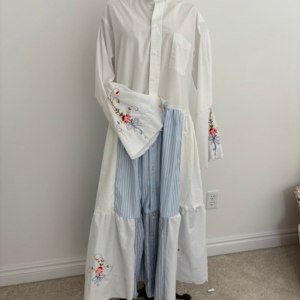 Vintage Boho Upcycled Handmade Festival Maxi Dress - Picture 11 of 12